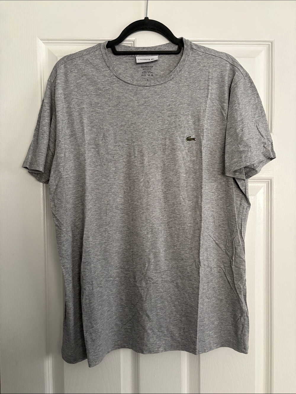 Lacoste Short Sleeve Crewneck T-Shirt in Heather Gray